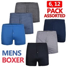 Men's Plain Boxer Underwear Comfortable Classic Cotton Rich Shorts Underpants