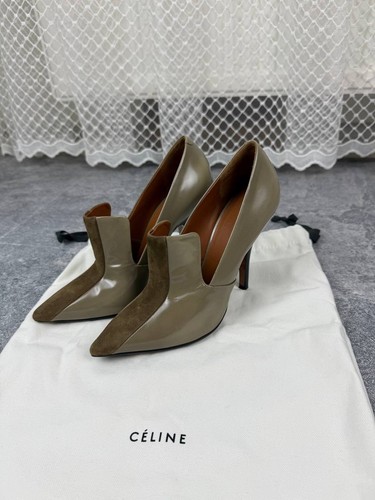 Celine heeled shoes khaki - celine, shoes.