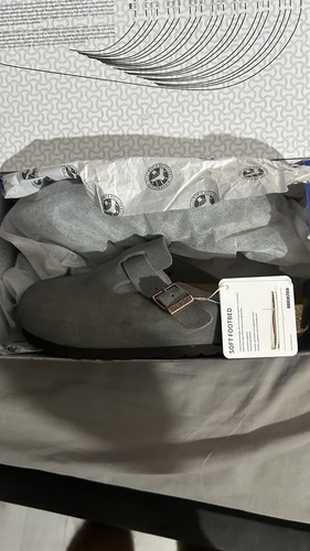 Birkenstock boston grey suede - boston,