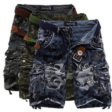 Mens Crosshatch Cargo Shorts
