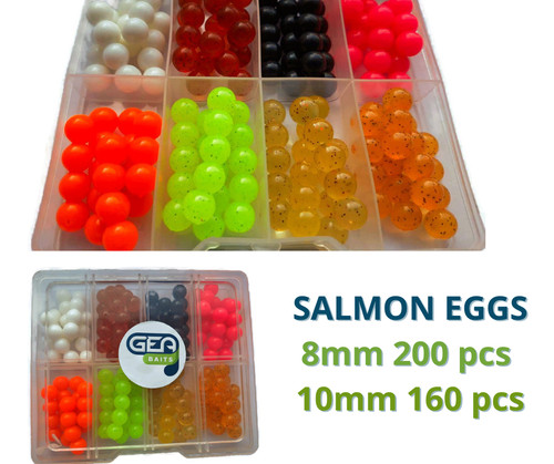 Box salmon eggs 8mm 10mm - 8mm,