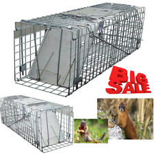24" Cat Trap for Stray Cat, Rat Humane Rescue Foldable Animal Cage Trap Catch