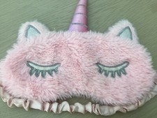 Soft Fluffy Pink Unicorn Sleep Mask