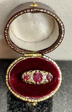 18ct Diamond And Ruby Ring 