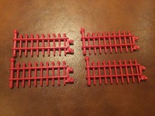 Playmobil Pet Hotel Dog Boarding Tiny Paws Set 9275: Red Fence Parts x 4