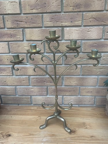 Vintage brass candle - brass,