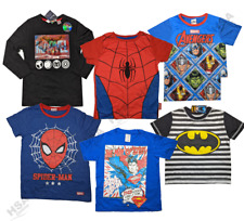 Boys Kid Character TShirts Short Sleeve Marvel Avengers DC Comics Summer Holiday