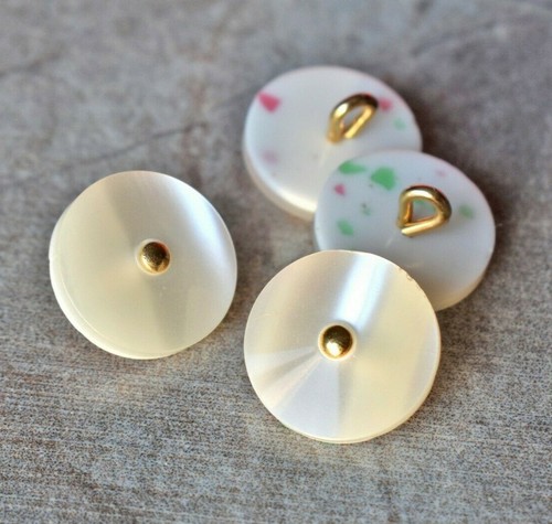 11mm tiny pearlised - cream, gold