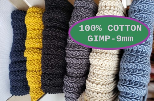 Gimp braid scroll cotton - gimp, 9mm