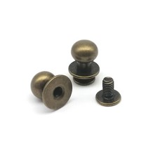 10pcs Solid Brass Round Head