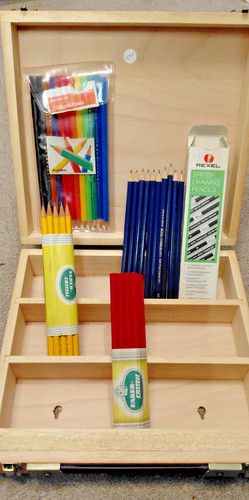 Wooden art box with faber - box,