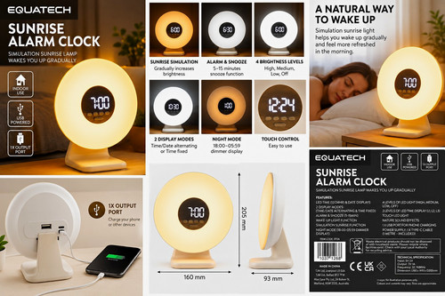 Equatech sunrise alarm clock - alarm,
