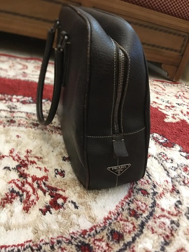 Prada leather briefcase bag - leather,