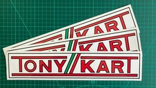 3x Large Tony Kart Self Adhesive Graphics, Sticker. Karting, F100. (34cm)
