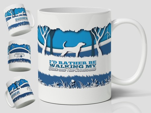 Black and tan coonhound - and, mug