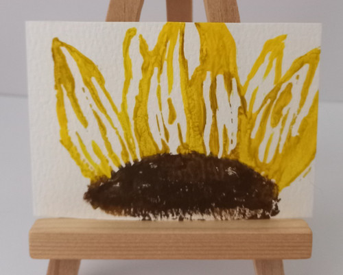 Aceo original sunflower - aceo, |