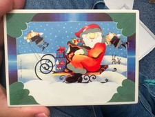 Vintage Christmas Card Ceramic Postcard Boxed Porcelain VilboCard Post Villeroy