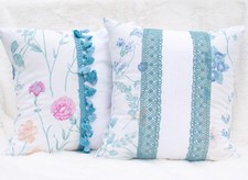 Pair of Floral  Cotton Cushion