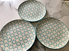 Tesco Kenza Dinner Plates x 3 - Blue & White - 27cm