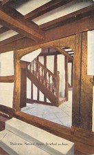 EDWARDIAN FINE ART POSTCARD STAIRCASE STRATFORD ON AVON  USED UNUSED GD V GD