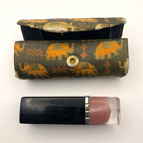 Vintage brocade lipstick case - lipstick,