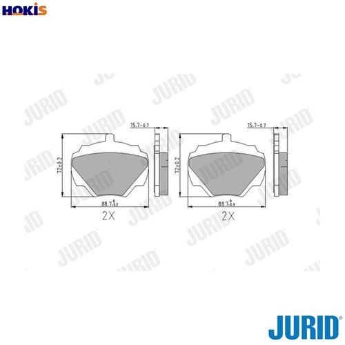 Brake pad set - set, disc