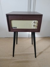 Bush Classic Retro Turntable Vinyl Record Player Brown With Black Legs