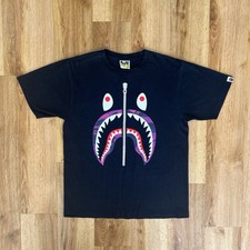 BAPE Shark Head Graphic T-Shirt Purple Camo Print (£105 RRP. Grab A Steal!)