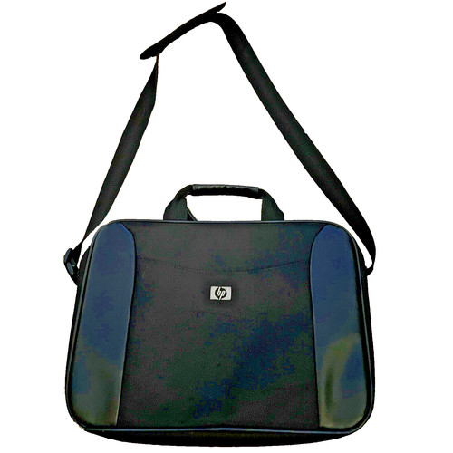 Black laptop messenger bag - black,