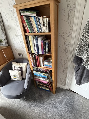 Rustic oak book case - oak,