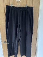 Elasticated Waist Stretchy Black Trousers