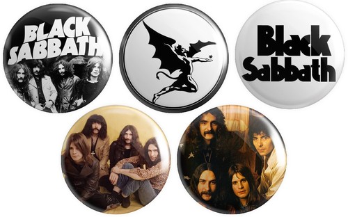 Black sabbath button pin - 5,