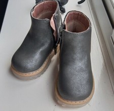 Asda George Boots Unicorn Light-up silver grey