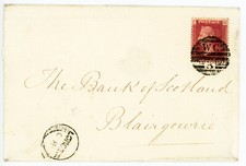 1865 wrapper with Caledonian Railway "London CR" circular route mark in black