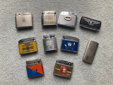 Vintage cigarette lighters with automotive interest - 10 variations