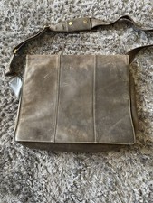 Visconti Brown Leather Messenger Bag - Large