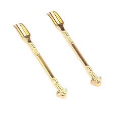 2X Gold Snuff Spoons Stainless Steel Scoop Modern Micro Spoon Antique