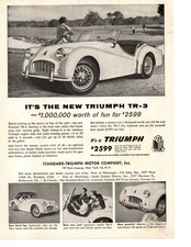 1956 TRIUMPH TR-3 $2599 ~
