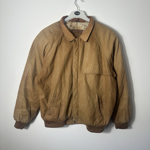 Vintage tan genuine leather - genuine,