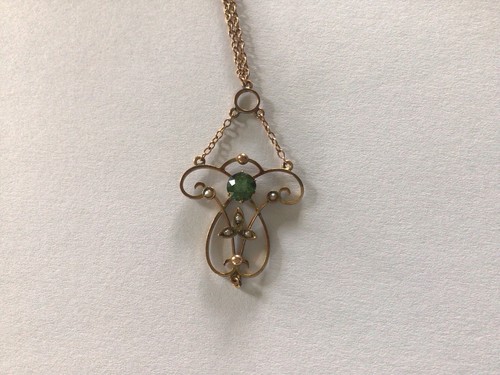 Edwardian gold peridot and - gold,,