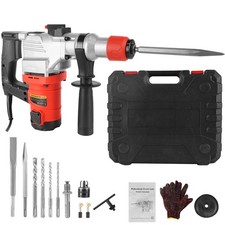 Electric Breaker Jackhammer Concrete Demolition Hammer Jack Drill Tool Set +Case