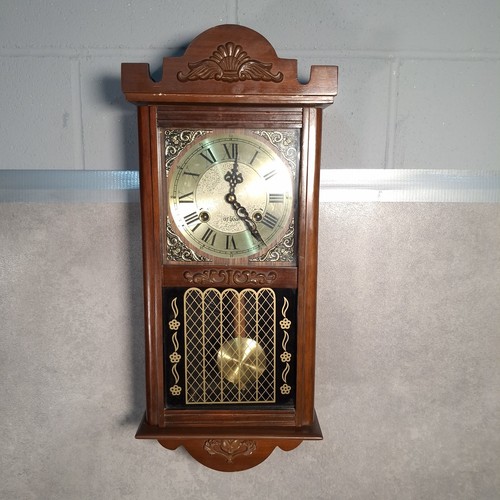 Vintage wooden wall clock - wall,