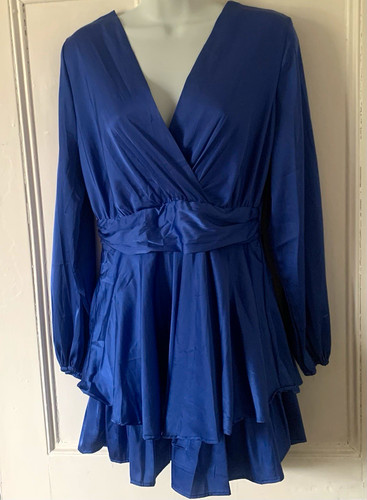 Quiz blue satin - quiz, long