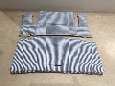 Genuine Stokke Tripp Trapp Cushion Set-Blue & White Stipe