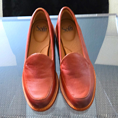 Sofft brown leather loafer - sofft,