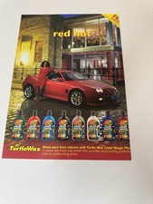 Original Alfa Romeo GTV6 Cup TurtleWax Red Magazine Advert Frame Ready Retro
