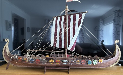 Viking long boat completed - viking,