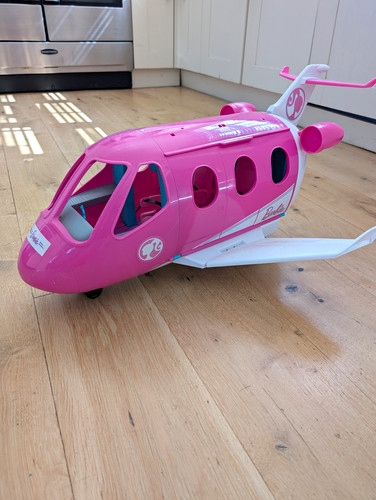Barbie pink white aeroplane - pink,