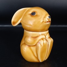 Vintage Kitsch Rabbit Hare Figurine Jar Pot Container