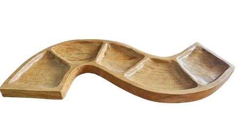Snake shaped teak bowl - snake,
